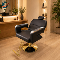 Fauteuil de Barbier Moderne en Cuir Synthétique Durable pour Salon, Spa, Salon de Coiffure et Hôtel - Mobilier Commercial de Coiffure