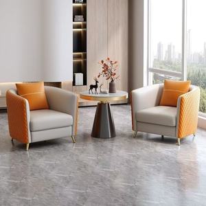 Juego de Muebles de Sala de Estar de Diseño Moderno, Sofá de Cuero de Lujo para Oficina, Nuevo Diseño, Estilo Moderno y Casual - Product Image 5