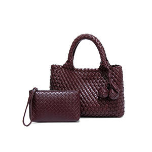 Petit sac à bandoulière carré tissé à la main pour <span class=keywords><strong>femmes</strong></span> pour le printemps été sac à main à une épaule fourre-tout ouvert Logo personnalisé - Product Image 1