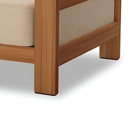 Fauteuil d'appoint moderne en tissu rembourré avec structure en bois pour villa, appartement, hôtel