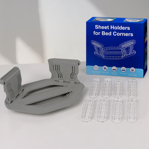 4 stuks hoeslakenhouders voor hoeken, heavy-duty matraslakenclips, houden hoeslakens stevig en strak, opbergoplossingen voor kasten - Product Image 1