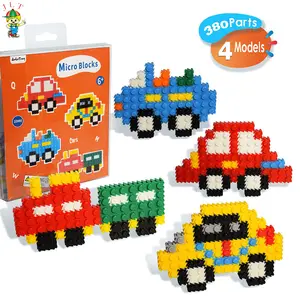 儿童益智玩具组装积木小汽车ABS微型积木套装