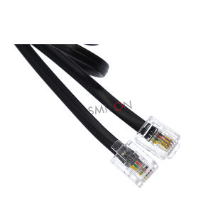 Câble de modem <span class=keywords><strong>Internet</strong></span> haut débit <span class=keywords><strong>RJ11</strong></span> 6p4c, cordon téléphonique, 4 fils, noir, mâle vers mâle, câble téléphonique <span class=keywords><strong>RJ11</strong></span> - Product Image 2