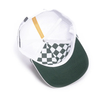 Casquette de golf en cuir imperméable blanc avec porte-tee, clip magnétique pour balles, perforée, performance, pour hommes, Gorras