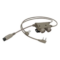 Adaptateur PTT TS TAC-SKY Version double passage RAC Ptt Casque tactique Airsoft Chasse Tir Protection auditive