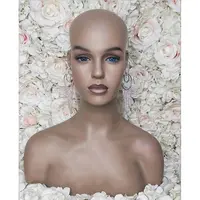 Maniquí femenino de maquillaje personalizado, modelo de exhibición, cabeza de peluca