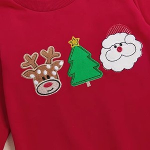 Mono de Algodón de Manga Larga con Diseño Navideño de Santa Claus para Bebés Recién Nacidos, <span class=keywords><strong>Ropa</strong></span> de Bebé para el Primer Navidad - Product Image 2