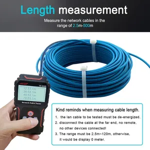 Çince versiyonu NF-8209S ağ kablosu Test kablo Tracker Cat5 <span class=keywords><strong>Cat6</strong></span> PoE <span class=keywords><strong>Tester</strong></span> tespit uzunluğu süreklilik testi ile ncv'deki & lamba - Product Image 5