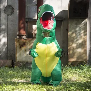 インフレータブル大人の恐竜T-Rexハロウィーンパーティーファンシードレスパーティーコスチューム衣装