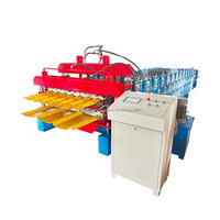 Machine de profilage à double couche pour la fabrication de panneaux de toiture d'entrepôt à double profil, équipement pour tuiles en acier galvanisé coloré