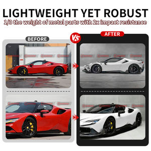 Jupes latérales en fibre de carbone sèche style MSY pour Ferrari SF90 - Product Image 2