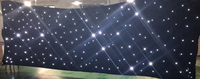 Tirai bintang LED latar belakang tirai layar kain bintang menembak langit malam