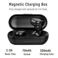 Earbud TWS Nirkabel Berkualitas Tinggi untuk Earphone Hands-Free dengan Baterai 1200mAh Logo Kustom Y30