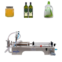 Machine de remplissage pneumatique à piston pour liquides : shampoing, gel, eau, vin, vinaigre, café, huile, boissons, détergent
