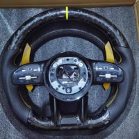 Volant en fibre de carbone GZYLC pour Mercedes Benz Classe C W206 C43 C63 AMG, volant de performance personnalisé