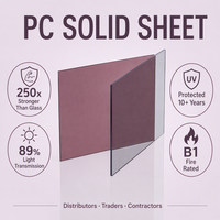Matériau de couverture de toit extérieur pour villa, plaque de polycarbonate en rouleau de 1,1 mm à 4 mm