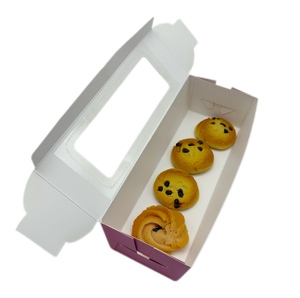 Tùy chỉnh Biscuit Hộp bao bì rõ ràng cửa sổ hộp các tông màu trắng hình chữ nhật Cookie hộp - Product Image 3