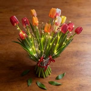 Éxito de Ventas Transfronterizo: Decoraciones Creativas Luminosas de Tulipanes y Flores Artificiales para Fiestas, Regalos para el Día de la Madre - Product Image 4