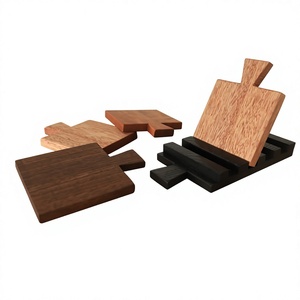 Natural Wood <b>Drink</b> Coasters, Rustic Handmade Wooden Coaster Set for Coffee Cups, Tea Mugs, Wine Glasses, Tumblers and Restaurant - Product Image 2