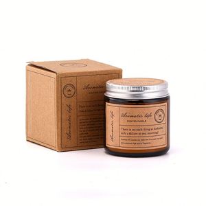 Bougie parfumée artisanale en cire de soja, longue durée, dans un support marron créatif, pour Diwali et Noël - Product Image 5
