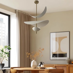 Lustre LED Nordique Moderne AB, Design Simple, Doré, <span class=keywords><strong>pour</strong></span> Maison, Hôtel, <span class=keywords><strong>Chambre</strong></span>, Alimentation CA, <span class=keywords><strong>Suspension</strong></span> <span class=keywords><strong>en</strong></span> Fer et Verre - Product Image 5