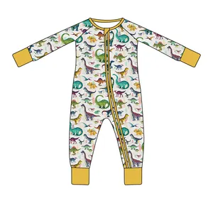 New Children's Clothing Bamboo Viscose Soft Autumn Long Sleeve Infant Baby Sets Sleepwear 1 Pieces Set Kids Clothes