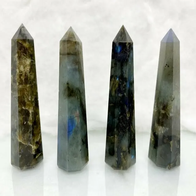 Wholesale High Quality Natural Labradorite Point Obelisk For Reiki And Home Decoration From India