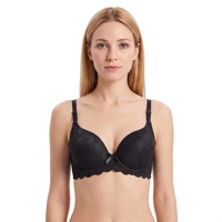 Soutien-gorge push-up pour femme en dentelle florale avec armatures, bretelles réglables, fermeture au dos, 5 couleurs, usage quotidien