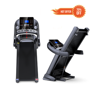 เครื่องลู่วิ่งสุดหรูแบบพับได้เชื่อมต่อกับเครื่องวัดอัตราการเต้นของหัวใจสำหรับใช้ในบ้าน - Product Image 3