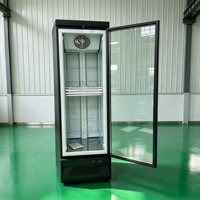 Vitrine réfrigérée commerciale à porte simple pour boissons, idéale pour les commerces de proximité