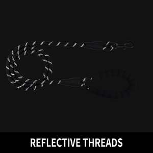 Tali anjing pengiriman cepat, tali anjing 6 kaki dengan pegangan empuk nyaman, benang reflektif tinggi, tali anjing untuk kalung anjing besar Medium - Product Image 5