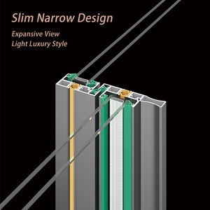 Ouna CE ISO biệt thự ngoài trời Hợp kim nhôm thấp E Kính trượt cửa hiện đại Patio đôi tráng men tiết kiệm năng lượng cửa trượt - Product Image 3