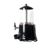 Distributeur de chocolat chaud commercial 10L 110V-240V Mélangeur électrique de chocolat Distributeur de café, lait, vin, thé Noir