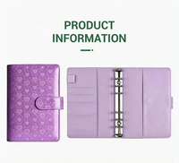 Carpeta de Presupuesto A6 con Cubierta de Corazón Morado, 12 Bolsillos, 12 Hojas de Presupuesto, 21 Pegatinas de Cuadrícula, Kit Completo de Organización de Finanzas