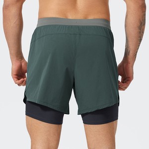 Ropa Deportiva Personalizada para Hombre, Ropa Deportiva para Exteriores, Pantalones Cortos Ajustados 2 en 1, Pantalones Cortos Deportivos para Correr, Pantalones Cortos Deportivos con Cordón, Ropa Deportiva Activa - Product Image 4