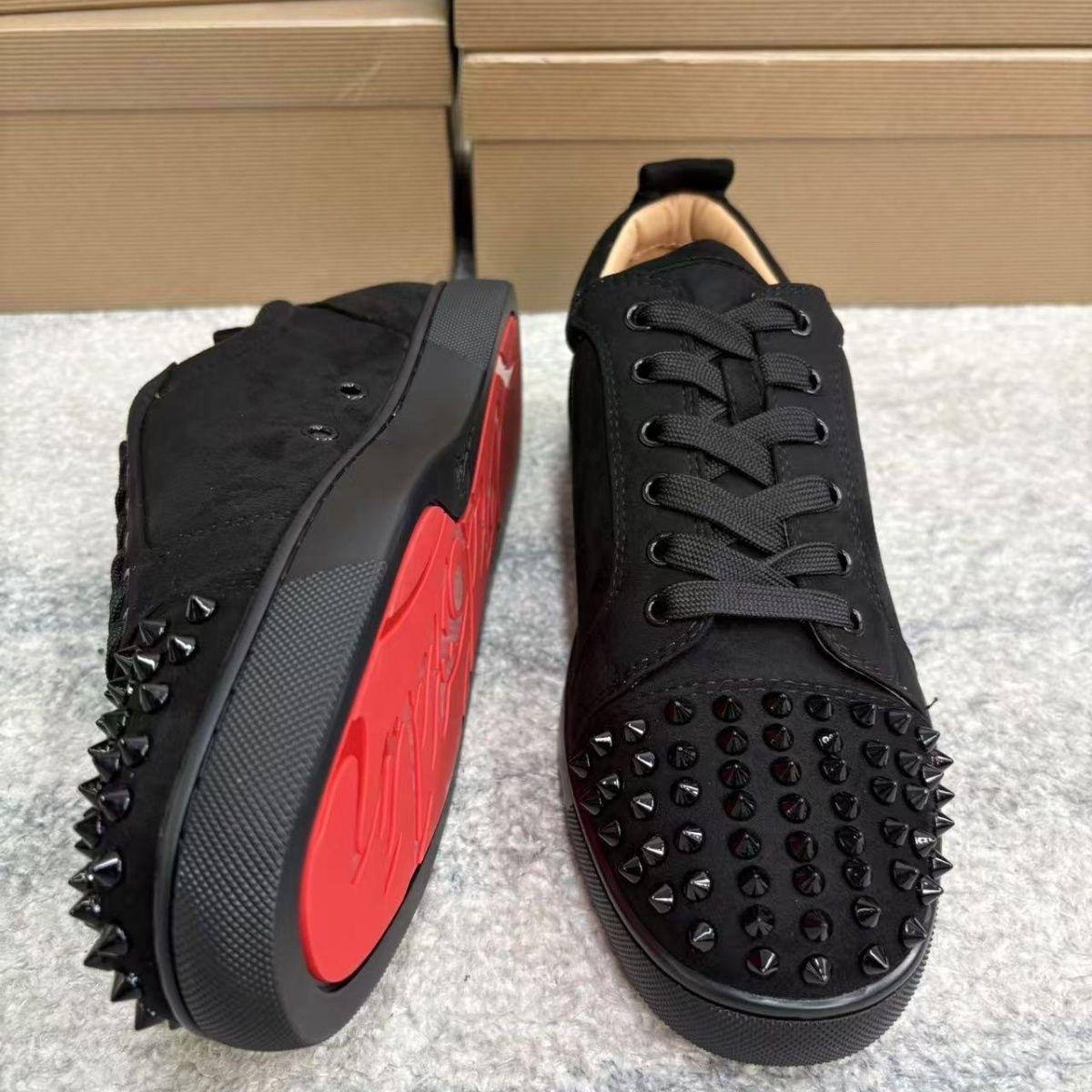 Louboutin Suela Roja Zapatillas Christian Louboutin Negras Zapatos