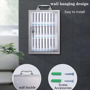 Wall-Mounted Cell Phones <b>Storage</b> <b>Cabinet</b> Metal <b>Locker</b> Cell Phone <b>Locker</b> Box with Door Lock Keys for School Classroom Gym Office - Product Image 3