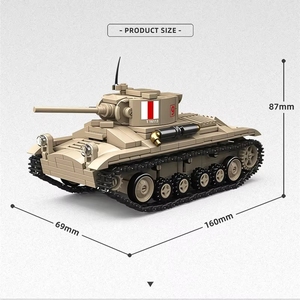 ThirdParty <span class=keywords><strong>300012</strong></span> British Valentine Tank Mk.III, Modelo de Juguete para Armar, Vehículo Blindado con Orugas, Bloques de Construcción - Product Image 6