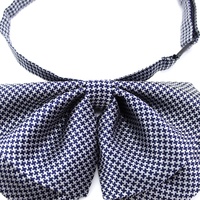 Grands nœuds papillon pré-noués en polyester tissé personnalisé pour femmes, rayés, pliables, doubles, pour personnel de cabine et personnel bancaire