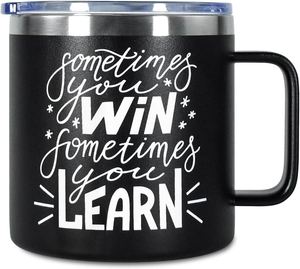 Tasse à thé isotherme à double paroi de 14 oz pour le camping et la randonnée, mug à café chaud et froid avec poignée - Product Image 4