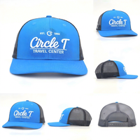 Gorras Trucker Richardson 112 de 6 Paneles con Parche de Cuero Bordado Personalizado, Logotipo y Parche Tejido para Deporte al Aire Libre