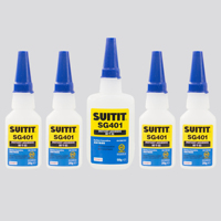 Adhésif instantané à usage général, faible viscosité, liquide transparent, super colle 401 pour élastomère, métal, plastique, surface poreuse