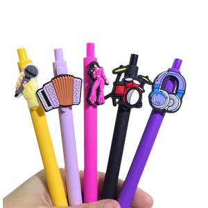 新款音乐主题PVC软尖便携式中性笔丝印促销礼品 - Product Image 5