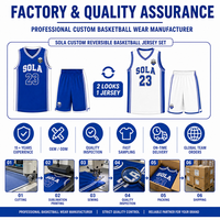 Ensemble de maillots de basket-ball réversibles personnalisés par sublimation, séchage rapide, respirant, uniforme d'équipe à 2 côtés, kit OEM ODM pour adultes, jeunes et enfants