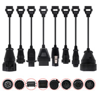 Juego de Cables 8 en 1 para Camiones, Adaptador OBD2 Multidiag TCS 150e CDP, Cable de Herramienta de Diagnóstico Completo