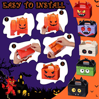 Boîte cadeau d'Halloween en gros, boîte en papier portable, motifs classiques, boîte à bonbons en carton, emballage personnalisé recyclable