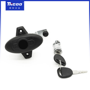 Truck Trailer Paddle Door Lock Latch Handle Window Latch RV Entrance Lock Stainless Steel RV Truck Tool Box Door Lock With Keys
