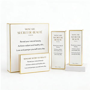 Boîte en carton pliable personnalisée, emballage en papier imprimé pour cosmétiques, soins de la peau, maquillage, vente au détail - Product Image 3