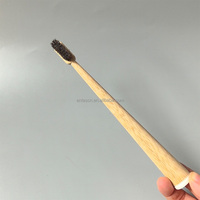 Brosse à dents en bambou certifiée végétalienne avec crin de cheval | Poils naturels pour un nettoyage en douceur | Zéro déchet et compostable