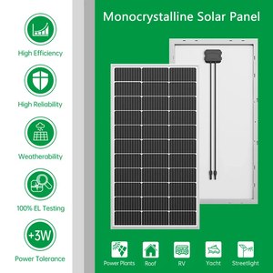 Лучшая цена, небольшая солнечная панель, монофонический солнечный модуль 18 В 50 Вт 80 Вт 100 Вт 120 Вт 165 Вт 200 Вт стеклянная солнечная панель для RV Caravan на открытом воздухе - Product Image 2